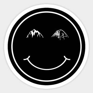 Mountain Camping smile Sticker